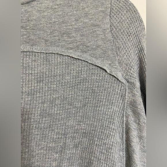 Free People Movement women's XS baby blue heather waffle knit long sleeve - Picture 5 of 10